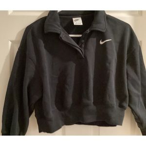 Nike cropped sweatshirt with collar